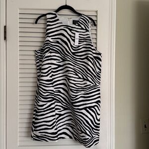 J. Crew Black and White Patterned Dress
